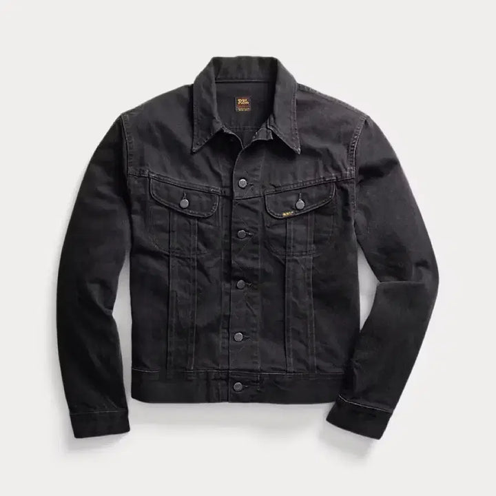 [SOLD OUT] (L) 더블알엘 LOT 271 데님 트러커 자켓 블랙