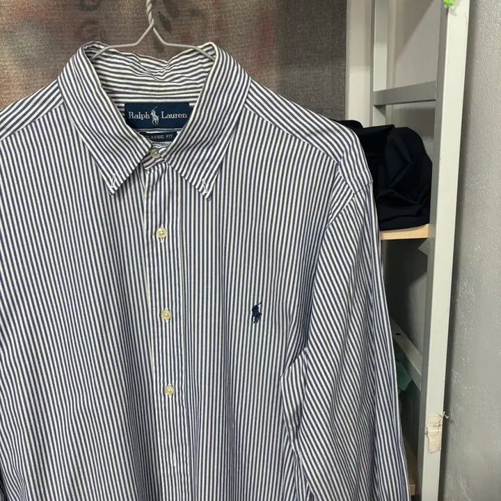 [BUNJANG] Polo Ralph Lauren Striped Long Sleeve Shirt / 폴로 랄프로렌 스트라이프 긴팔 셔츠