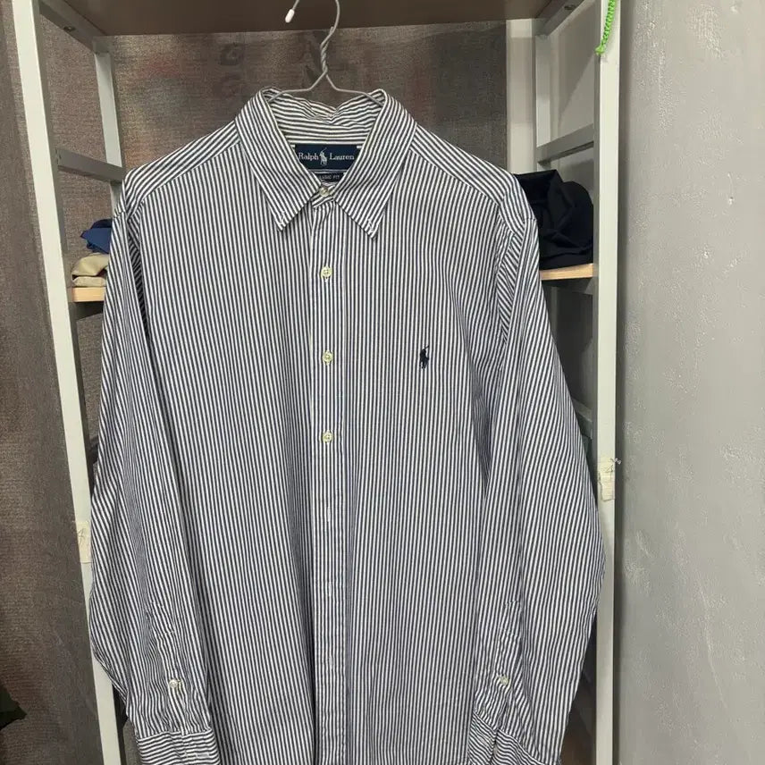 [BUNJANG] Polo Ralph Lauren Striped Long Sleeve Shirt / 폴로 랄프로렌 스트라이프 긴팔 셔츠
