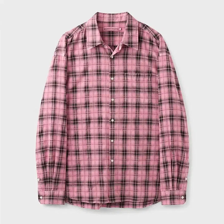 [BUNJANG] Branded All Day Checkered Shirt - Pink (Size M) / [M] 브랜디드 올데이 체크 셔츠 다이드 핑크