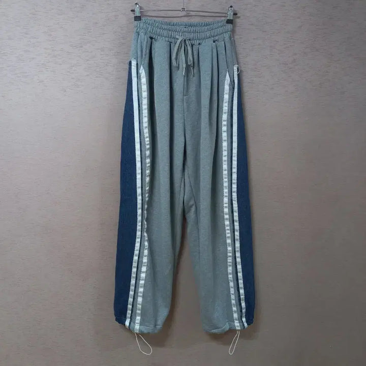 [SOLD OUT] B4-18/GLAMOUR 밑단스트링 데님배색 밴딩팬츠 남성