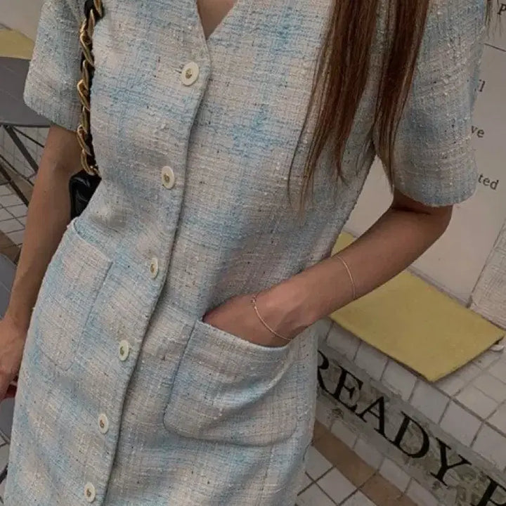 [BUNJANG] Frost J Tweed Mini Dress / 프로스트제이 트위드 원피스
