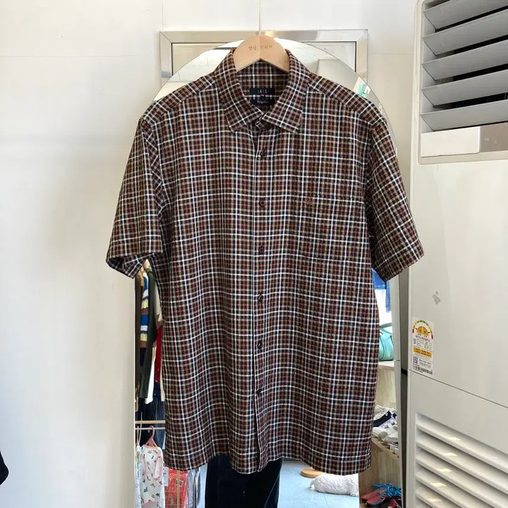 [SOLD OUT] 닥스 반팔 체크 셔츠 2XL(110) DAKS Summer Shirt