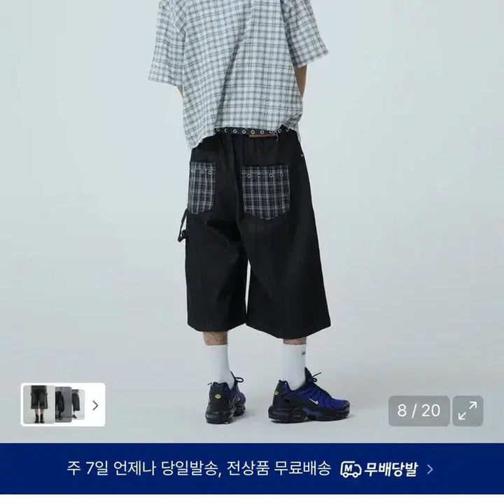 [SOLD OUT] 마하그리드 BERMUDA CHECK POCKET DENIM SHORT