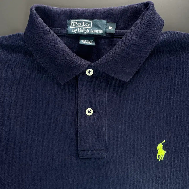 [BUNJANG] Polo Ralph Lauren Cotton Navy Polo Shirt / [M] 폴로 랄프로렌 코튼 카라 반팔 티셔츠
