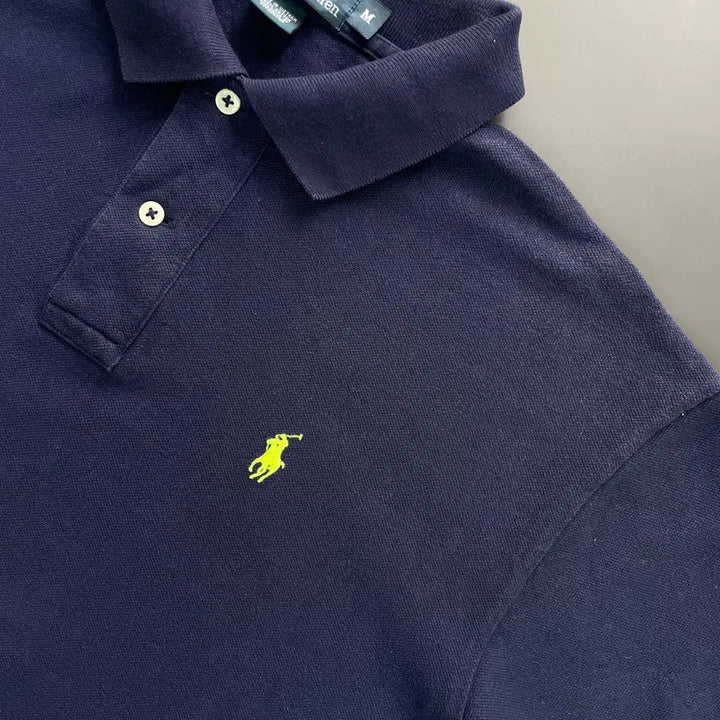 [BUNJANG] Polo Ralph Lauren Cotton Navy Polo Shirt / [M] 폴로 랄프로렌 코튼 카라 반팔 티셔츠