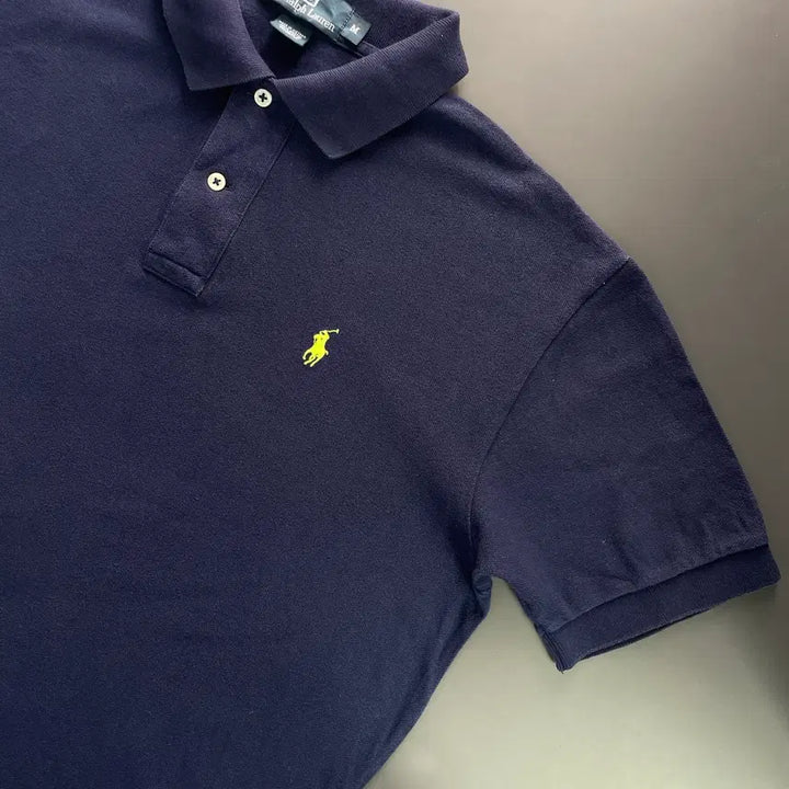 [BUNJANG] Polo Ralph Lauren Cotton Navy Polo Shirt / [M] 폴로 랄프로렌 코튼 카라 반팔 티셔츠