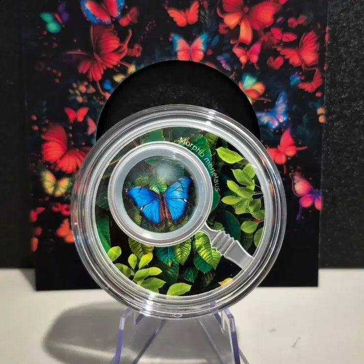 [BUNJANG] Cameroon Menelaus Morpho Butterfly Silver Coin / 한정판555개) 모르포 메넬라우스 나비 은화