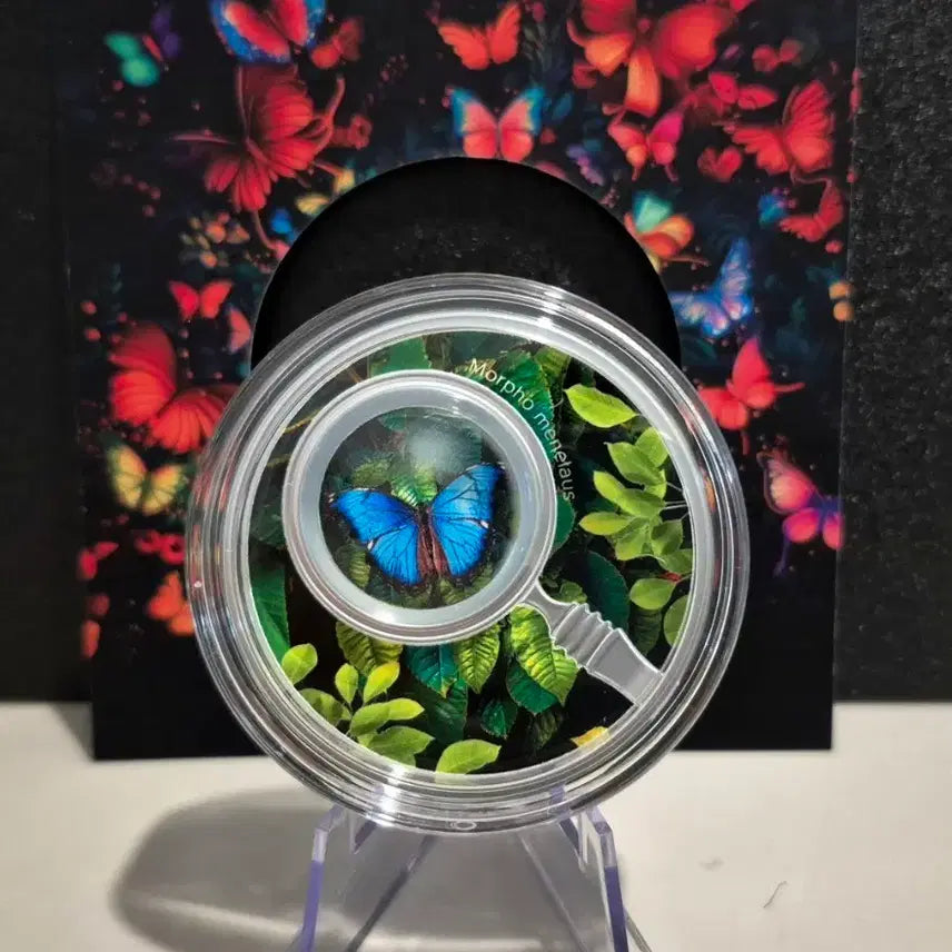 [BUNJANG] Cameroon Menelaus Morpho Butterfly Silver Coin / 한정판555개) 모르포 메넬라우스 나비 은화