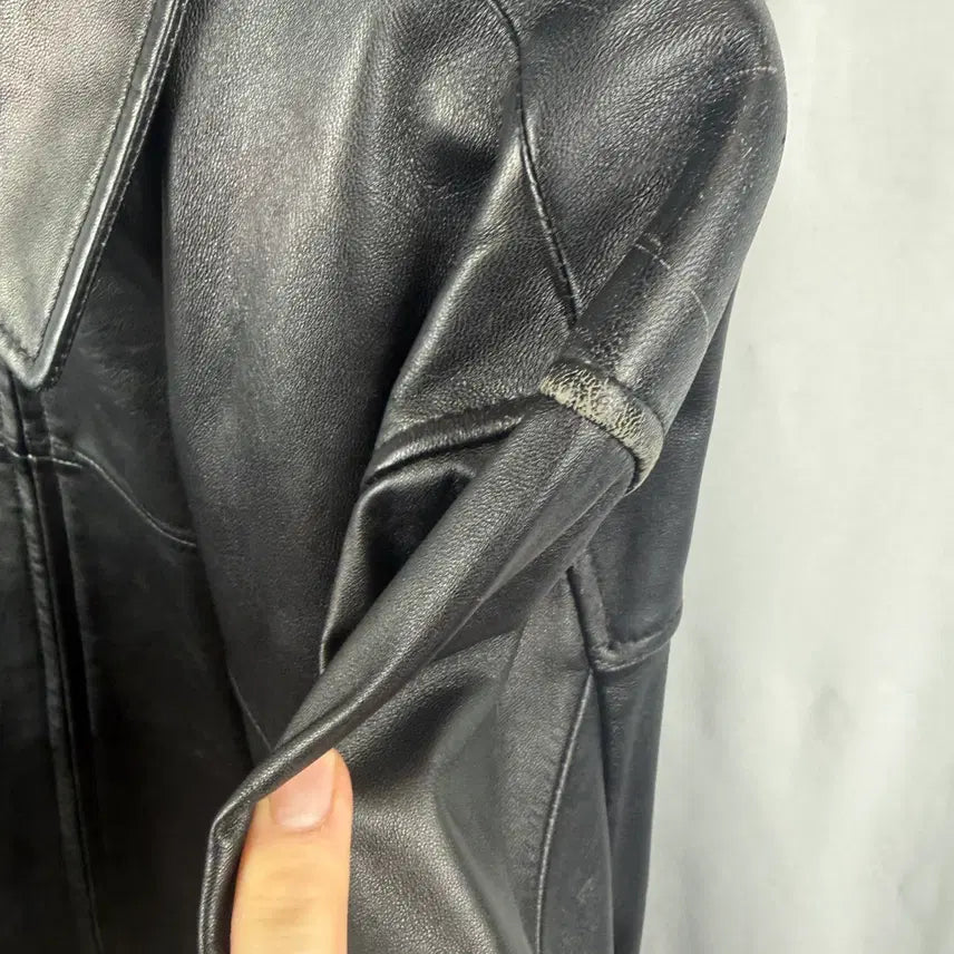 [BUNJANG] Red Rex Leather Jacket (Black) / (110) Red Rex 양가죽 레더 자켓 블랙