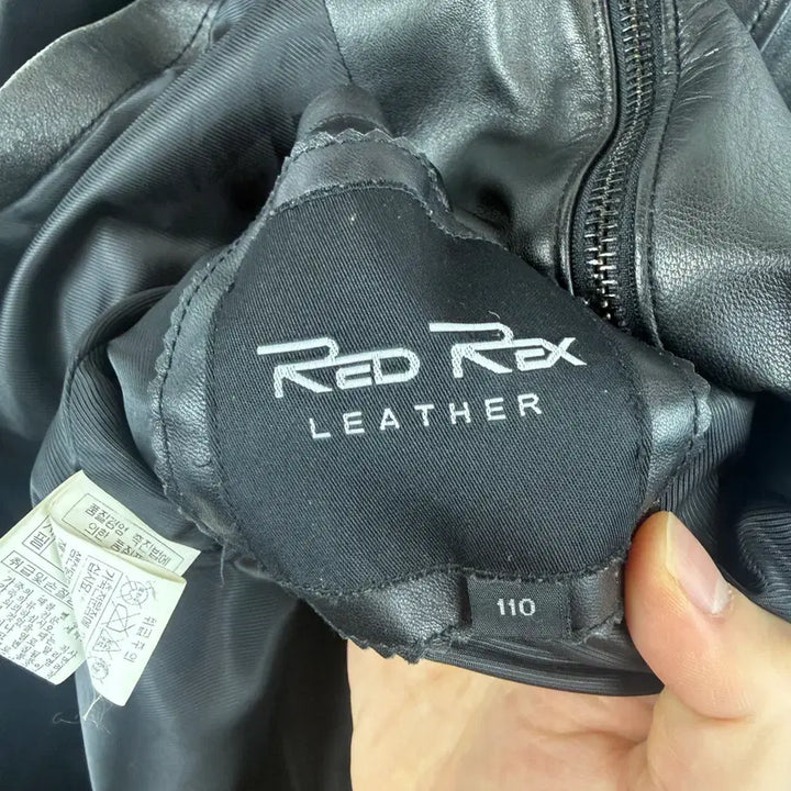 [BUNJANG] Red Rex Leather Jacket (Black) / (110) Red Rex 양가죽 레더 자켓 블랙