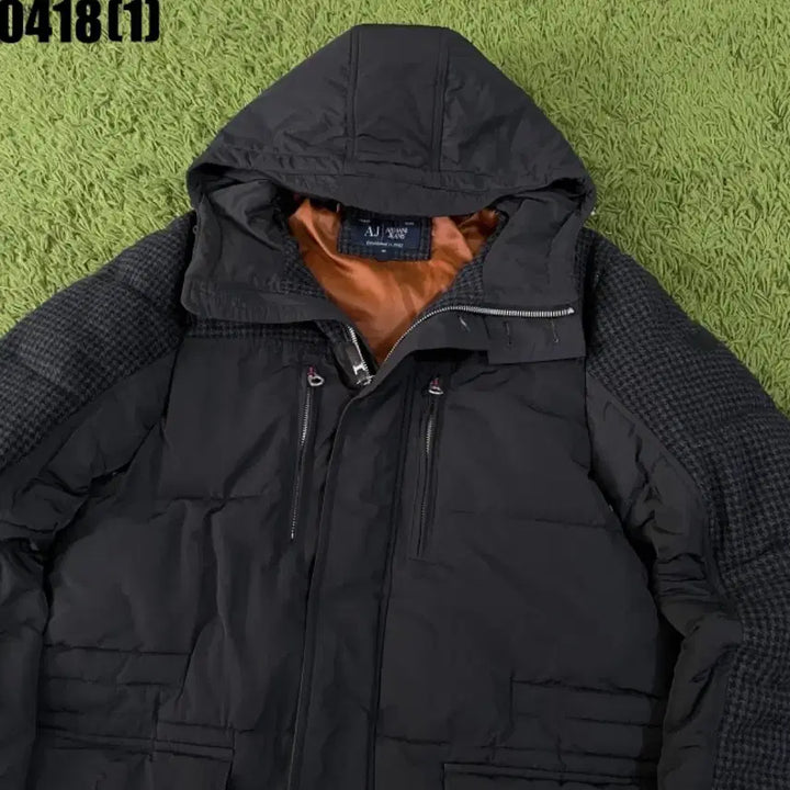 [BUNJANG] Armani Exchange Hooded Padded Jumper Black L / 아르마니 익스체인지 후드 패딩 점퍼 블랙 L