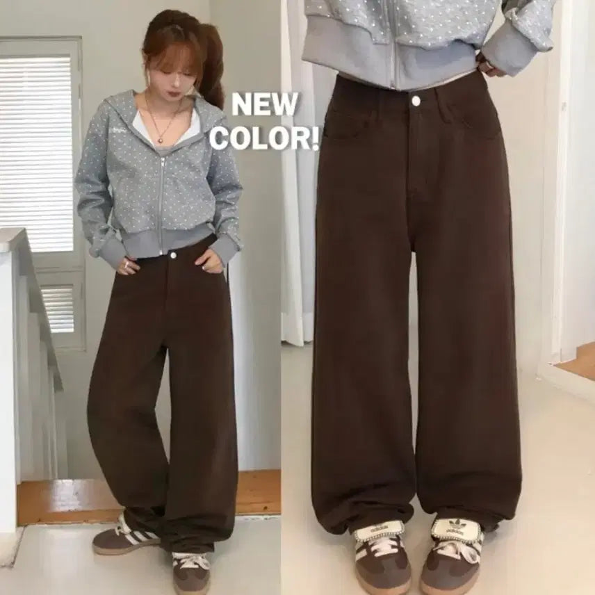 [BUNJANG] MIO Snow Cotton Wide Pants / [S] 미오 스노우 코튼 일자 와이드 바지
