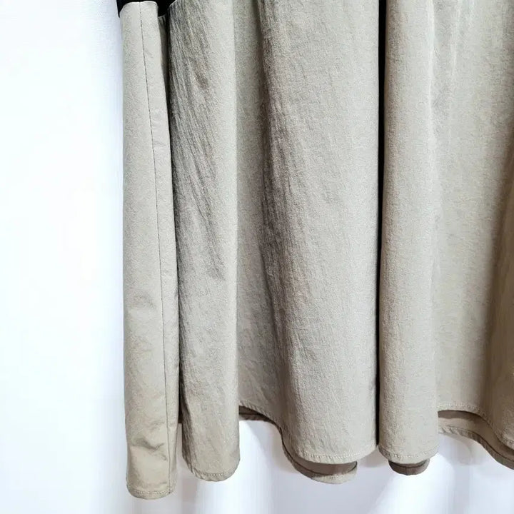 [BUNJANG] Muzok Black/Beige Color Block Long Dress / muzok 블랙/베이지 배색 롱 원피스 프리