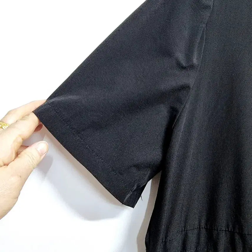[BUNJANG] Muzok Black/Beige Color Block Long Dress / muzok 블랙/베이지 배색 롱 원피스 프리