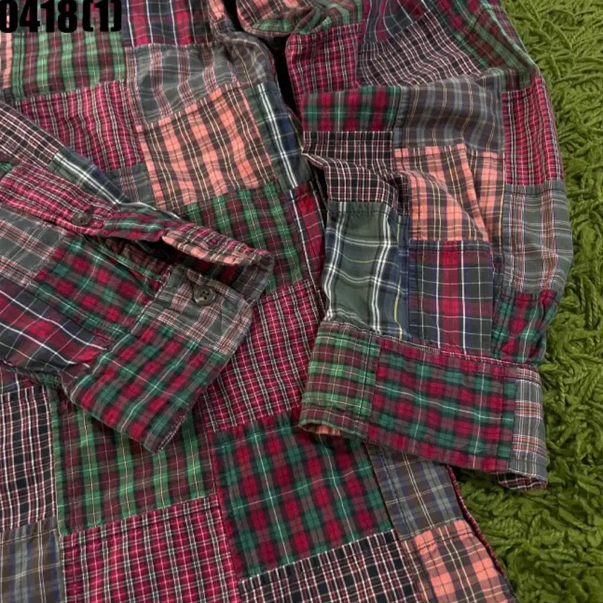 [BUNJANG] Polo Ralph Lauren Patchwork Shirt / 폴로 랄프로렌 패치워크 셔츠 남방 XL