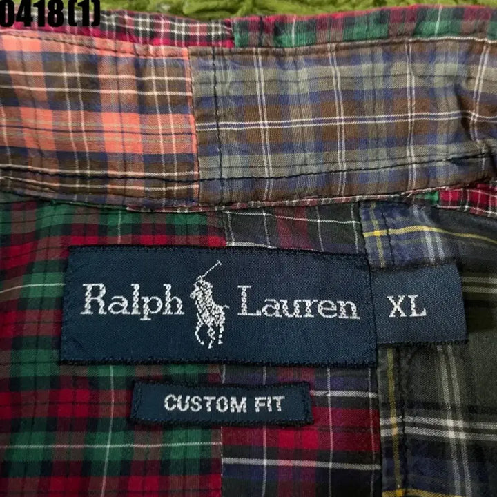 [BUNJANG] Polo Ralph Lauren Patchwork Shirt / 폴로 랄프로렌 패치워크 셔츠 남방 XL