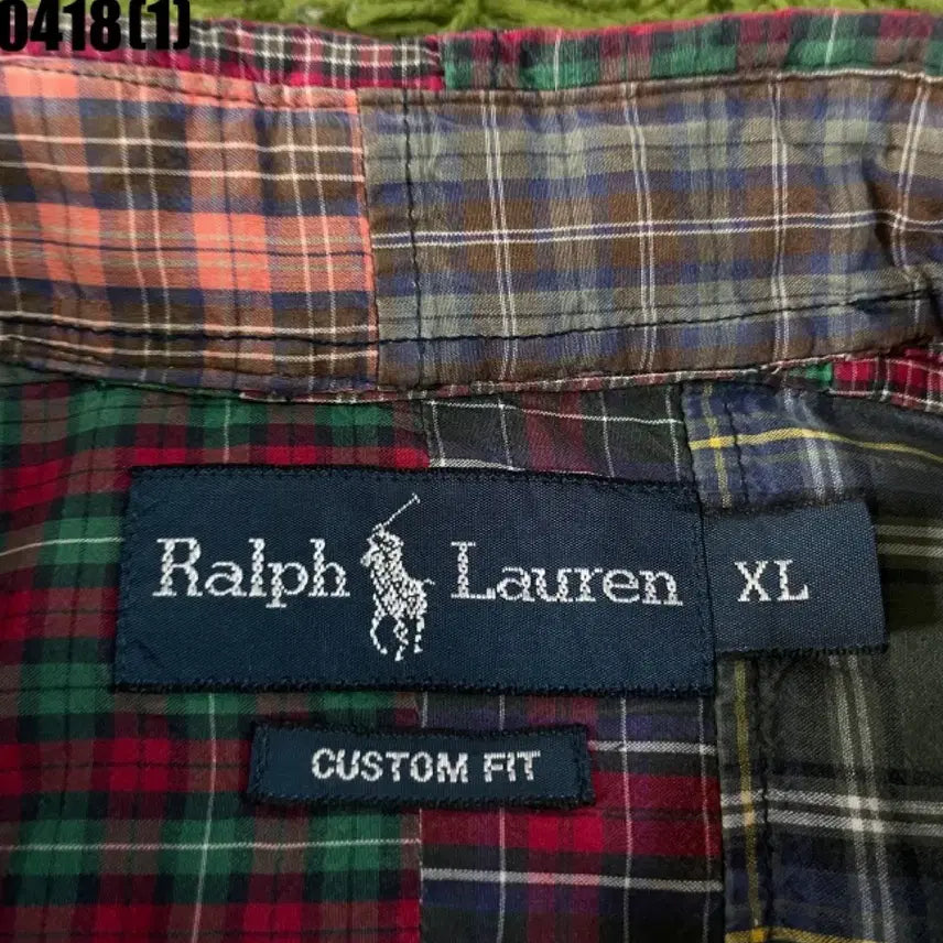 [BUNJANG] Polo Ralph Lauren Patchwork Shirt / 폴로 랄프로렌 패치워크 셔츠 남방 XL