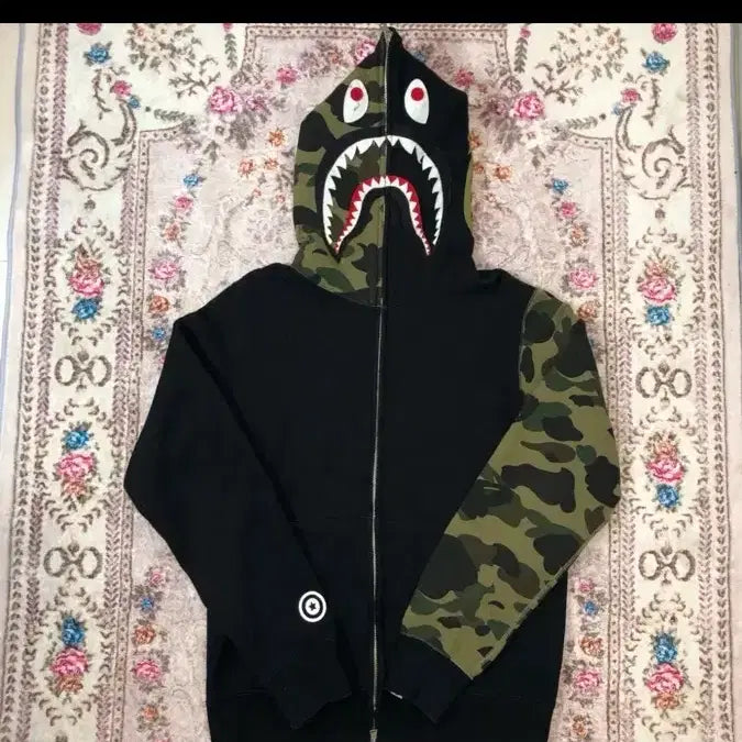 [BUNJANG] Bape X Shamou Camo Hooded Zip-up M / 베이프샤모 카모 후드집업 M