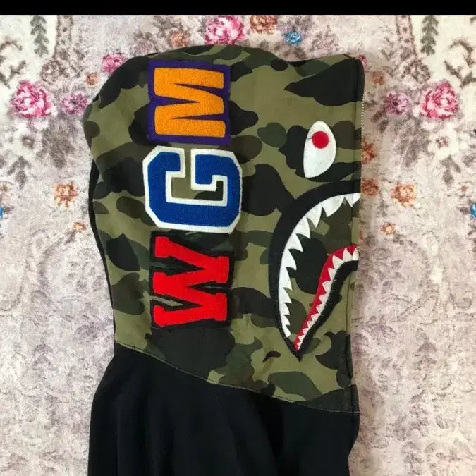[BUNJANG] Bape X Shamou Camo Hooded Zip-up M / 베이프샤모 카모 후드집업 M
