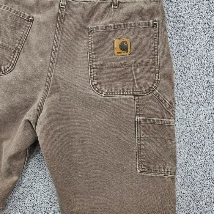 [BUNJANG] Carhartt Duck Canvas Double Knee Carpenter Shorts (Chestnut) / 칼하트 덕캔버스 더블니 카펜터 쇼츠 반바지 (36") / 11885