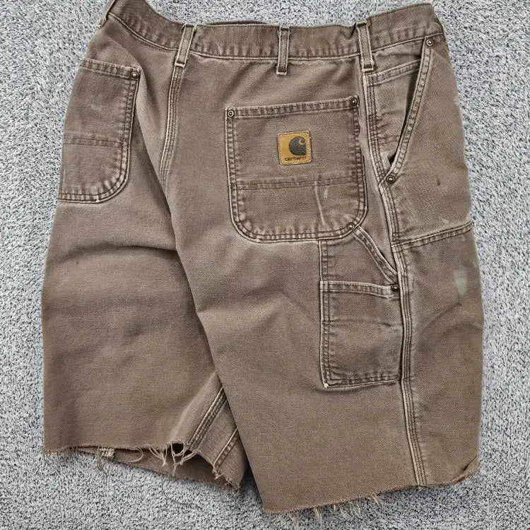 [BUNJANG] Carhartt Duck Canvas Double Knee Carpenter Shorts (Chestnut) / 칼하트 덕캔버스 더블니 카펜터 쇼츠 반바지 (36") / 11885