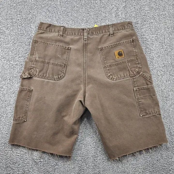[BUNJANG] Carhartt Duck Canvas Double Knee Carpenter Shorts (Chestnut) / 칼하트 덕캔버스 더블니 카펜터 쇼츠 반바지 (36") / 11885