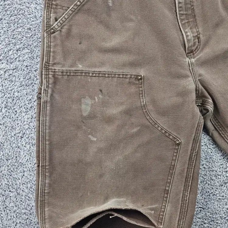 [BUNJANG] Carhartt Duck Canvas Double Knee Carpenter Shorts (Chestnut) / 칼하트 덕캔버스 더블니 카펜터 쇼츠 반바지 (36") / 11885