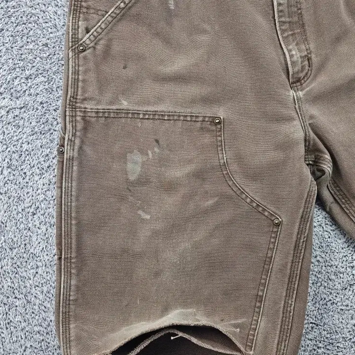 [BUNJANG] Carhartt Duck Canvas Double Knee Carpenter Shorts (Chestnut) / 칼하트 덕캔버스 더블니 카펜터 쇼츠 반바지 (36") / 11885