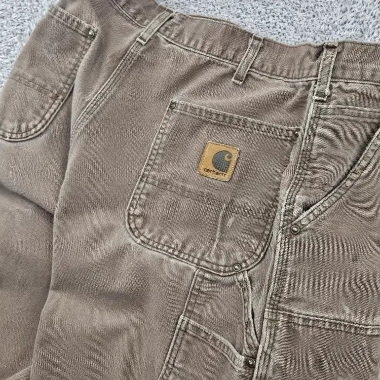 [BUNJANG] Carhartt Duck Canvas Double Knee Carpenter Shorts (Chestnut) / 칼하트 덕캔버스 더블니 카펜터 쇼츠 반바지 (36") / 11885