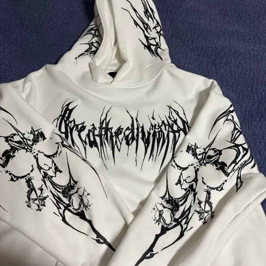 [BUNJANG] breathedivinity White Hoodie / breathedivinity 화이트 후드티