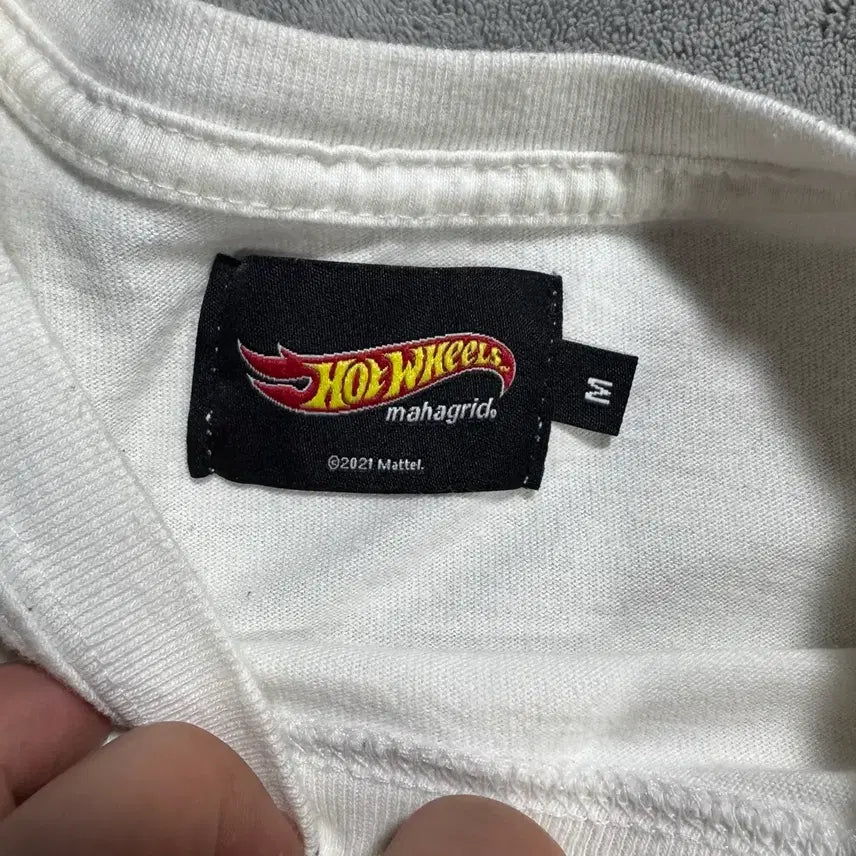 [BUNJANG] Mahagrid Hot Wheels Collaboration Long Sleeve T-Shirt / 마하그리드 핫휠 콜라보 긴팔티 화이트