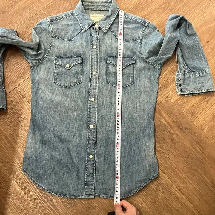 [BUNJANG] Polo Denim &amp; Supply Western Denim Shirt / N280 폴로 데님앤서플라이 웨스턴 데님 청셔츠