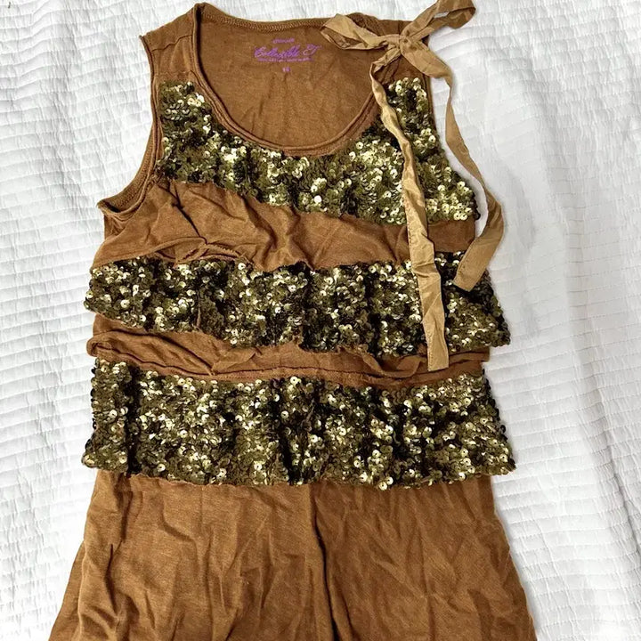 [BUNJANG] J.Crew Sequin Tank Top / 제이크루 스팽클 민소매 탑