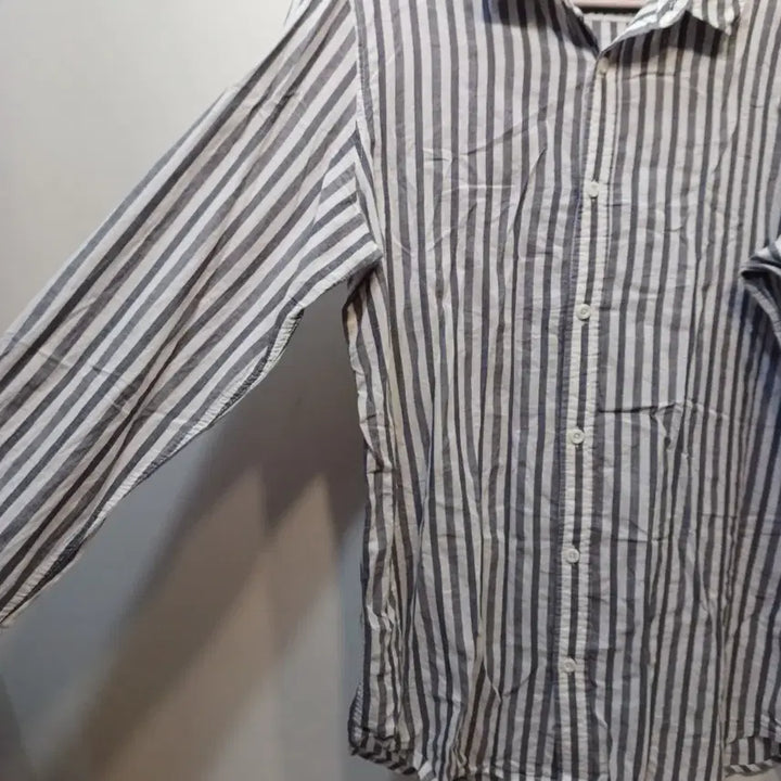 [BUNJANG] Striped Long Sleeve Shirt (95-100 Size) / 스트라이프 긴팔 셔츠95~100사이즈여름 64218