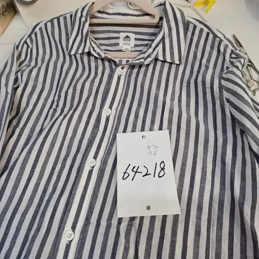 [BUNJANG] Striped Long Sleeve Shirt (95-100 Size) / 스트라이프 긴팔 셔츠95~100사이즈여름 64218