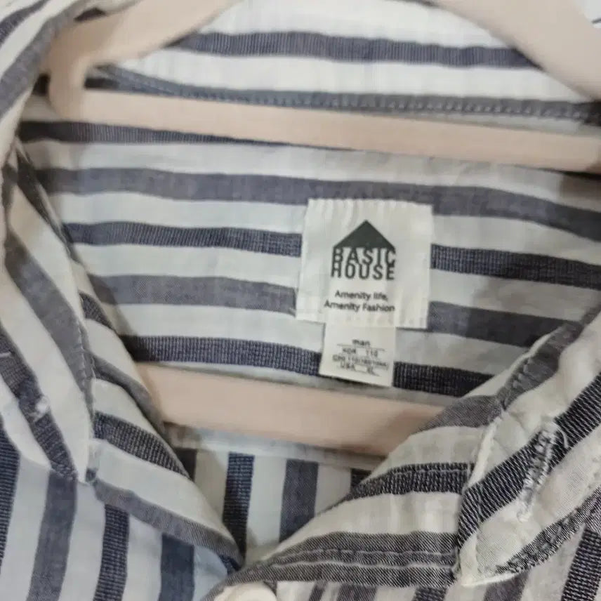 [BUNJANG] Striped Long Sleeve Shirt (95-100 Size) / 스트라이프 긴팔 셔츠95~100사이즈여름 64218