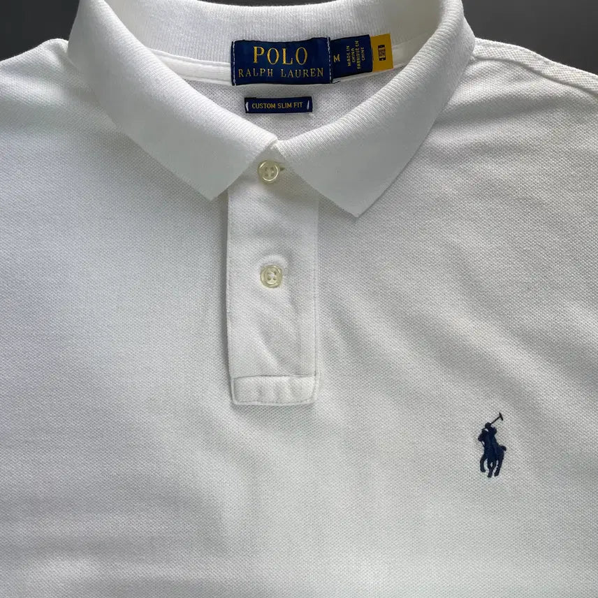 [BUNJANG] Polo Ralph Lauren Cotton Polo Shirt / [M] 폴로 랄프로렌 코튼 카라 반팔 티셔츠 커스텀 슬림핏 QR인증