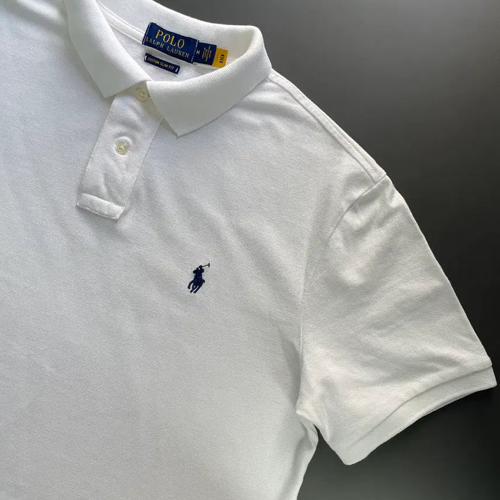 [BUNJANG] Polo Ralph Lauren Cotton Polo Shirt / [M] 폴로 랄프로렌 코튼 카라 반팔 티셔츠 커스텀 슬림핏 QR인증