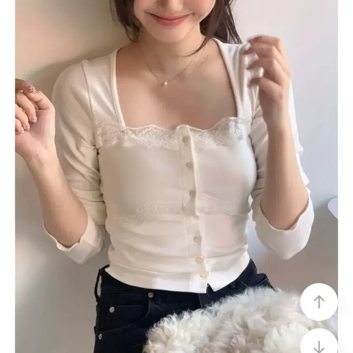 [SOLD OUT] 제니오 벨 레이스 가디건 아이보리