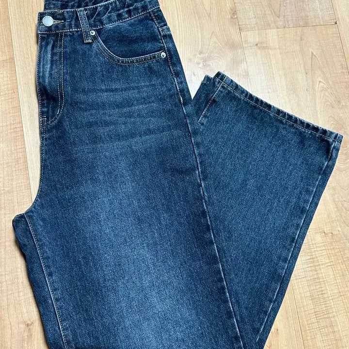 [SOLD OUT] [2벌일괄] 모어라운드 바잉몰 완벽해 히든 밴딩 와이드 데님 팬츠