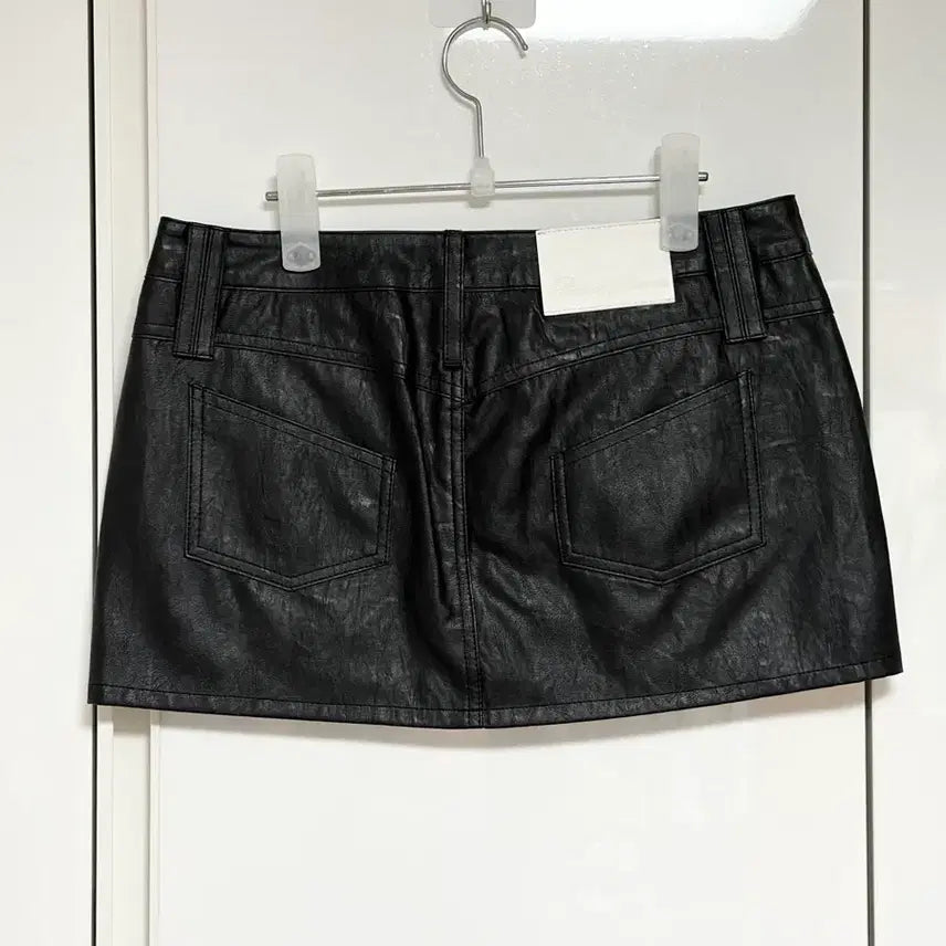 [BUNJANG] People Leather Mini Skirt / 페오플 레더 미니스커트