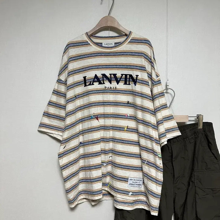 [SOLD OUT] 랑방옴므 파리컬렉션 페인팅 오버핏 티셔츠