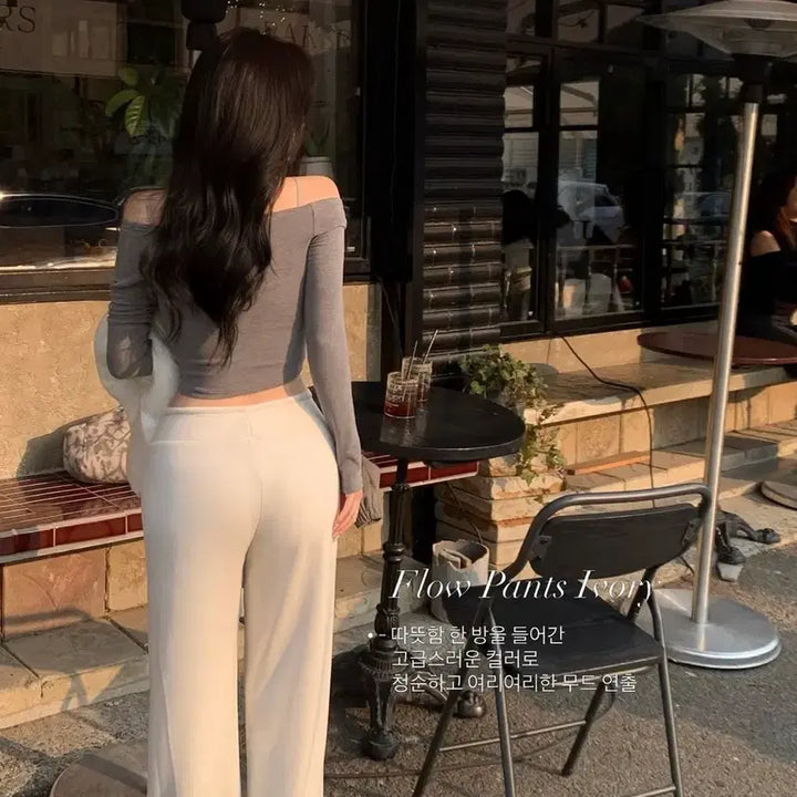 [SOLD OUT] Dowesee 두위씨 플로우 팬츠 아이보리 오리지널 m