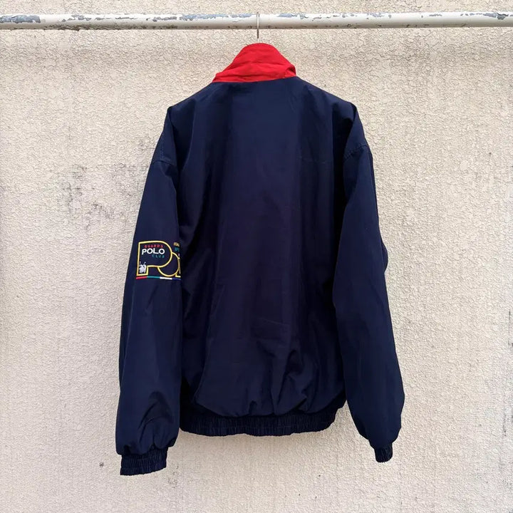 [BUNJANG] Polo Club Old School Navy Windbreaker Jacket (XL) / 폴로 클럽 올드스쿨 네이비 바람막이 자켓(XL)