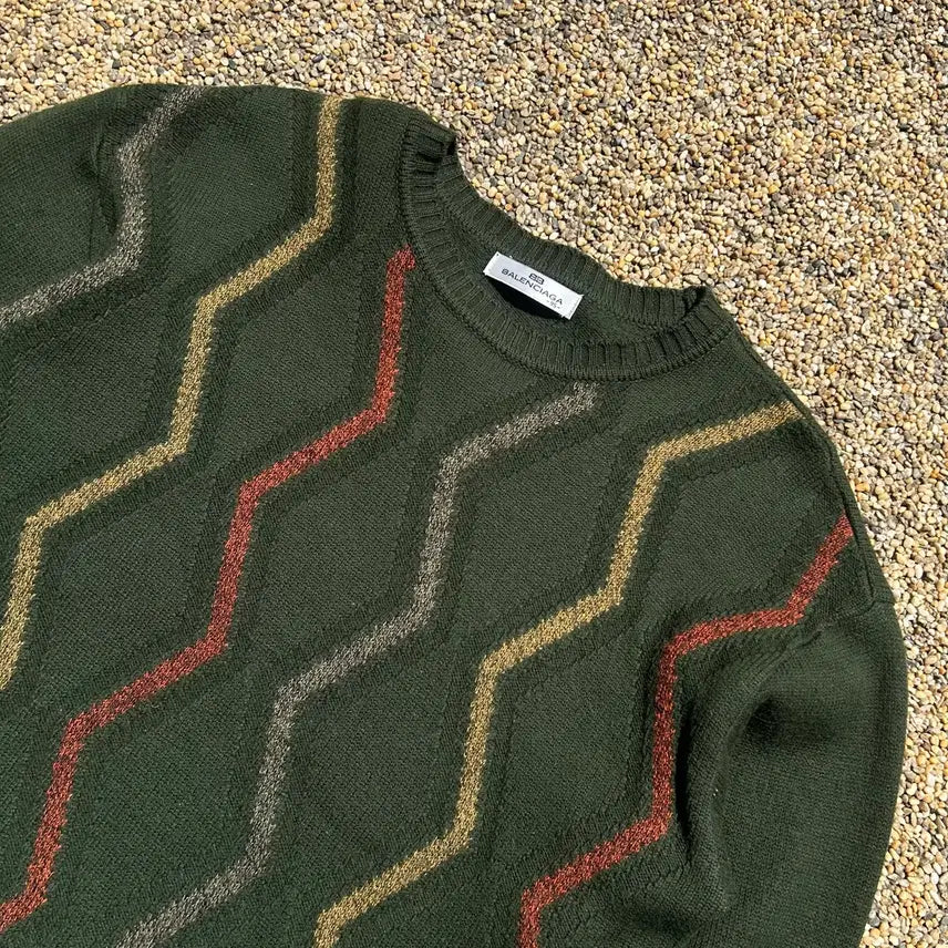 [BUNJANG] Balenciaga Vintage Pattern Knit Sweater / 발렌시아가(Balenciaga) 빈티지 패턴 니트