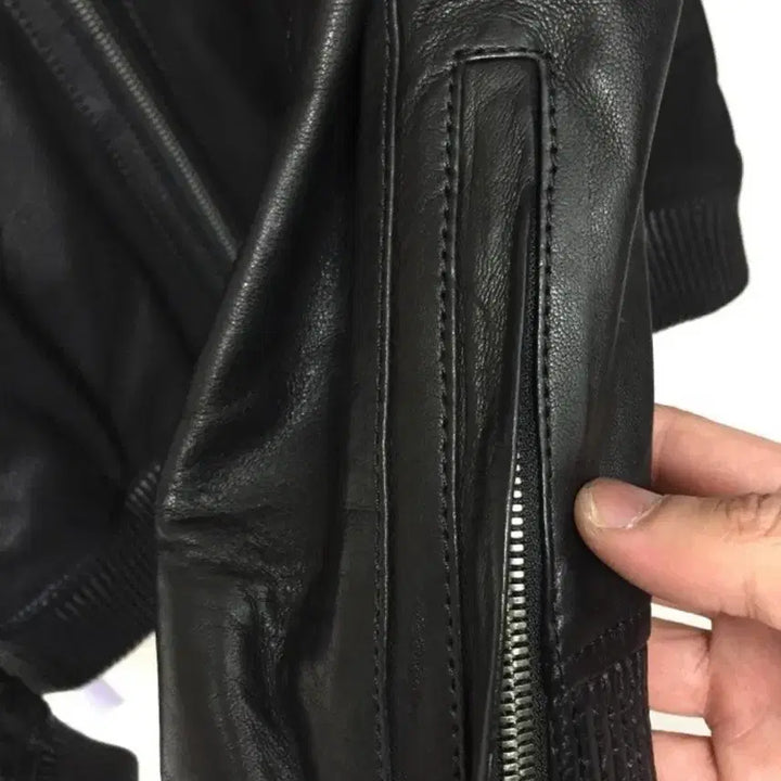 [BUNJANG] ZIOZIA ANDZ MA-1 Leather Jacket (L) / 지오지아 앤드지 블루종 MA-1 가죽자켓(L 100) 새상품