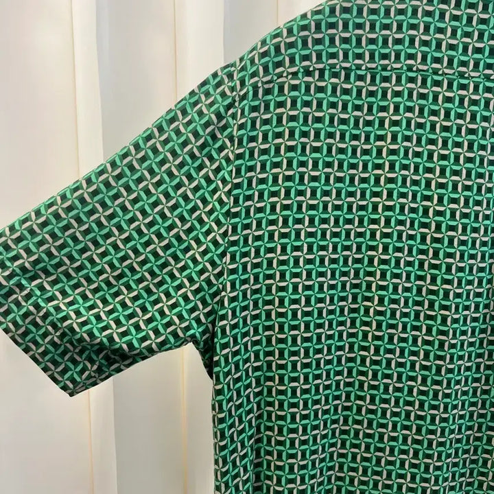 [BUNJANG] Dries Van Noten Green Pattern Shirt / 드리스 반 노튼 그린 패턴 셔츠 48