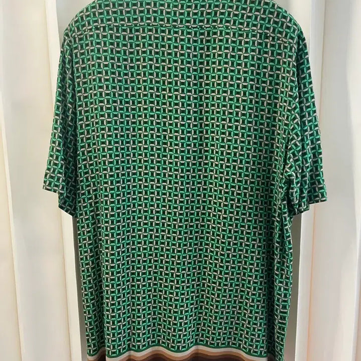 [BUNJANG] Dries Van Noten Green Pattern Shirt / 드리스 반 노튼 그린 패턴 셔츠 48