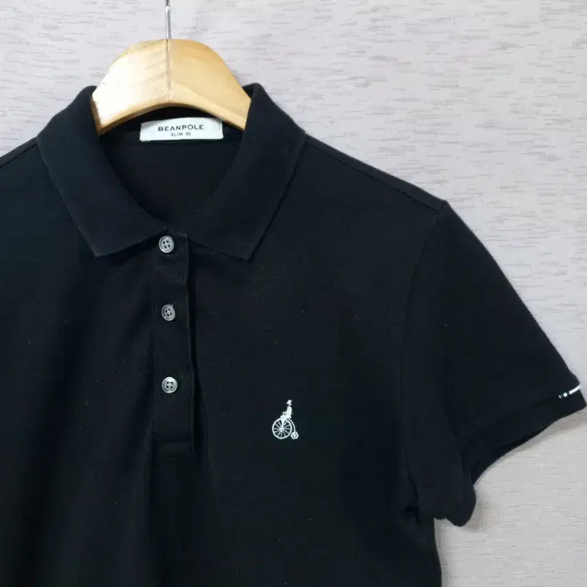 [SOLD OUT] B4-18/빈폴 블랙 반팔 카라티 여성